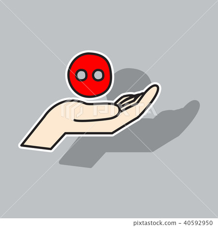 sticker web icon of modern social network Flickr. 40592950