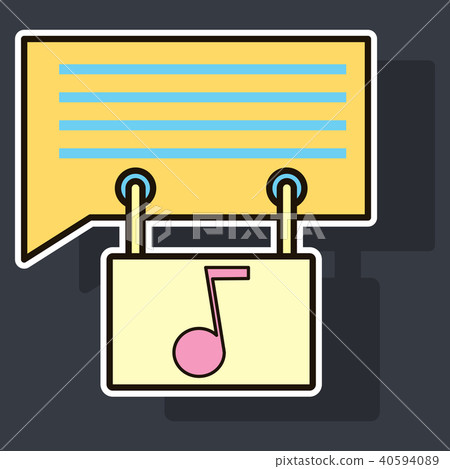 Sticker Voice mail icon. Speaker symbol. Sticker Voice mail icon. Speaker symbol. 40594089