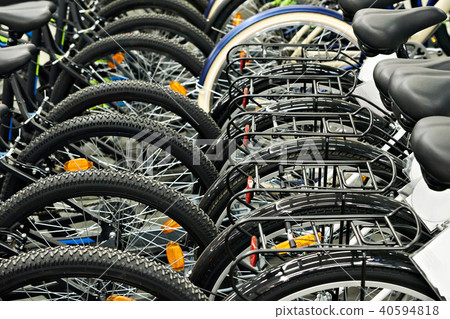 Modern mountain bikes in shop Modern mountain bikes in shop 40594818