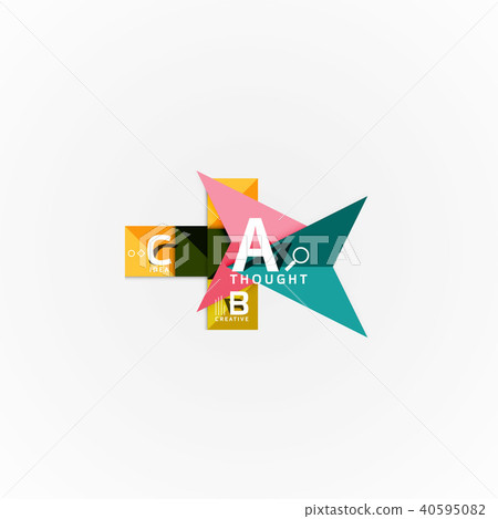 Abstract geometric option infographic banners, a b c steps process Abstract geometric option infographic banners, a b c steps process 40595082