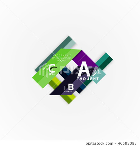 Abstract geometric option infographic banners, a b c steps process Abstract geometric option infographic banners, a b c steps process 40595085