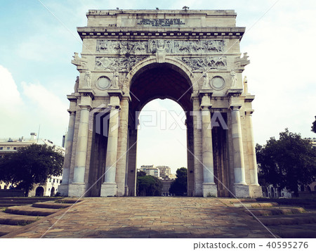 Arc of triumph in Genoa at piazza della vittoria 40595276
