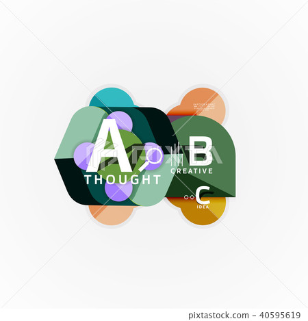 Paper infographic banner template with a b c options, infographics elements 40595619