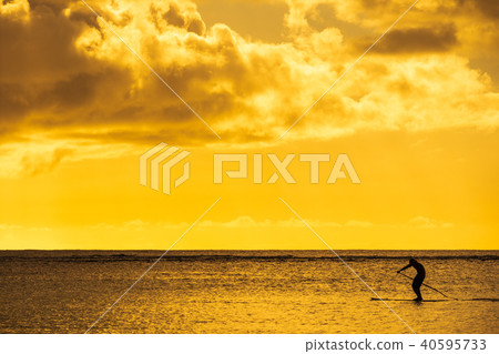 Sunset in Guam Tumon Bay 40595733