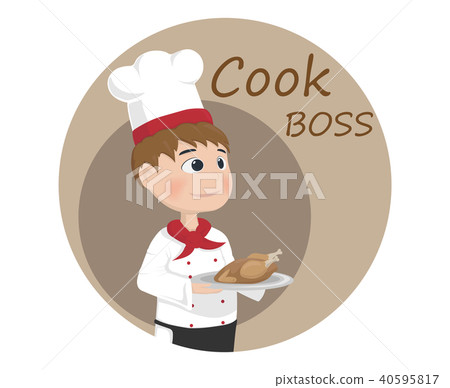 Man cooking chief Vector. Cartoon character Logo Man cooking chief Vector. Cartoon character Logo 40595817