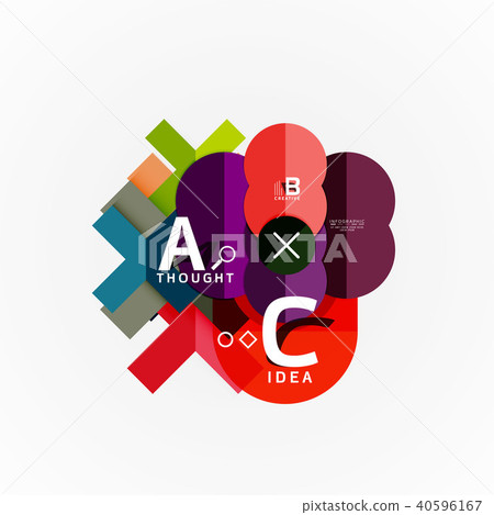 Abstract geometric option infographic banners, a b c steps process 40596167