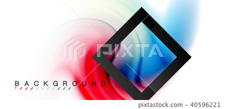 Swirl fluid flowing colors motion effect, holographic abstract background 40596221