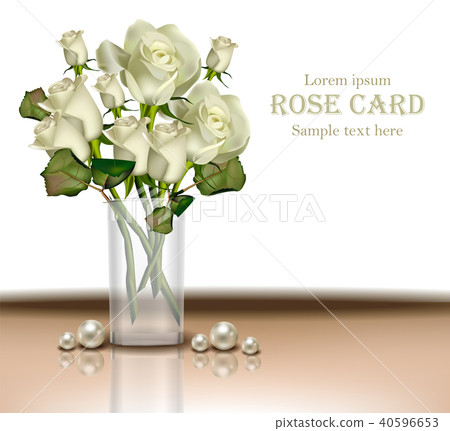 Roses flower bouquet Vector realistic. 3d detailed Roses flower bouquet Vector realistic. 3d detailed 40596653