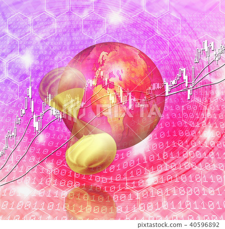 數字沙漏和股票報價 40596892