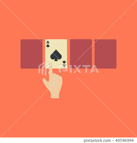 flat icon on stylish background hand playing cards flat icon on stylish background hand playing cards 40596994