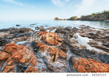beautiful pattern in Stone at the coast beautiful pattern in Stone at the coast 40597537