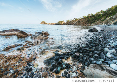 Fantastic views of the rocky coast and waves Fantastic views of the rocky coast and waves 40597541