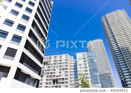 Urban landscape with tower apartment 40597613