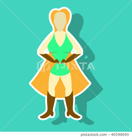 Superhero woman.Female cartoon character  40598093