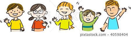 孩子們揮舞著 40598404