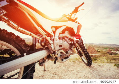 Motorbike. bike outdoors on background. 40598917
