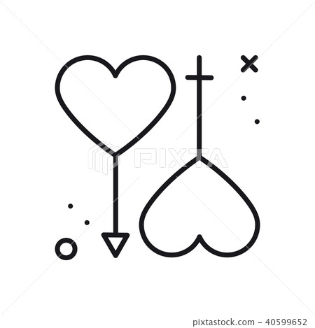 Gender line icon. Men and women sex sign and symbol. Female male couple relationship theme. Gender line icon. Men and women sex sign and symbol. Female male couple relationship theme. 40599652