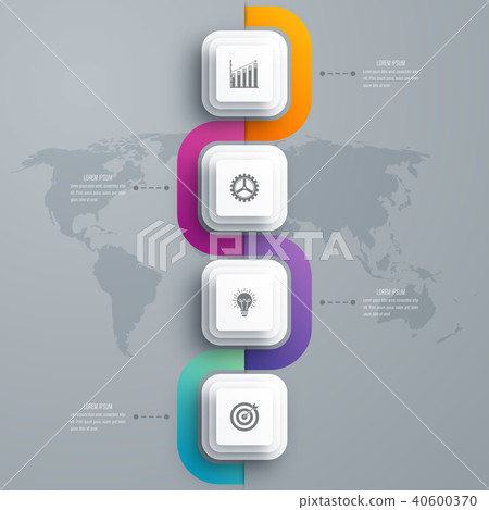 Vector illustration infographics 4 options 40600370