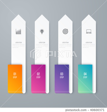 Vector illustration infographics 4 options 40600371
