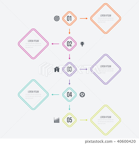 Vector illustration infographics 5 options Vector illustration infographics 5 options 40600420