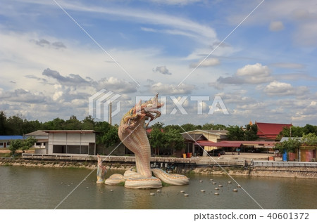 Naga statue in the temple of Thailand. 40601372