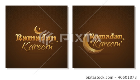 Greeting card set for Ramadan Kareem 40601878