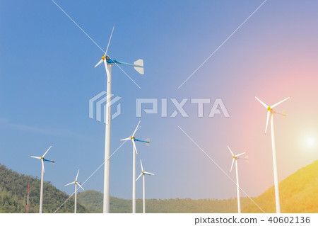 Wind Turbine for alternative energy on background Wind Turbine for alternative energy on background 40602136