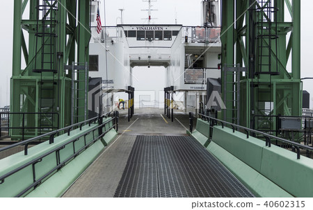 Getting on Vinalhaven Ferry in Maine 40602315