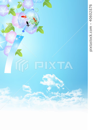 牽牛花金魚熱的夏天觀光的背景 40602876