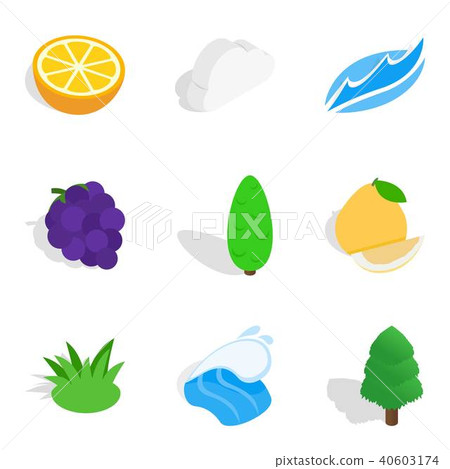 Resurrect icons set, isometric style 40603174