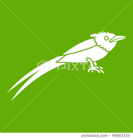 Asian paradise flycatcher icon green 40603183