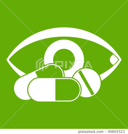 Treatment of the eye icon green Treatment of the eye icon green 40603321
