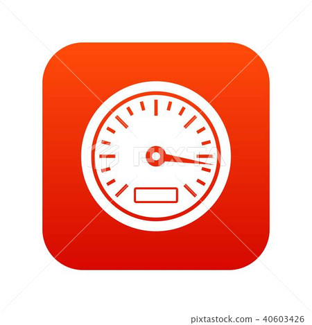 Speedometer icon digital red Speedometer icon digital red 40603426