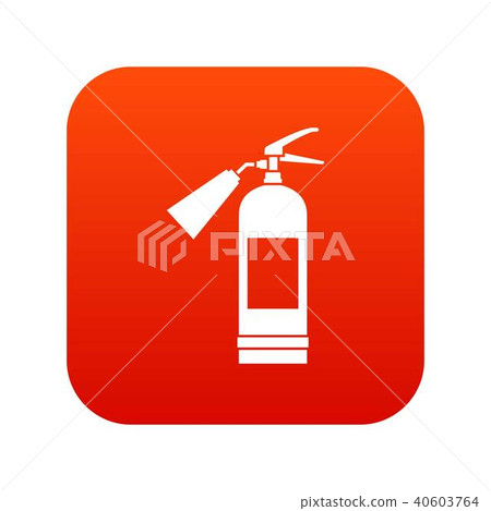 Fire extinguisher icon digital red Fire extinguisher icon digital red 40603764