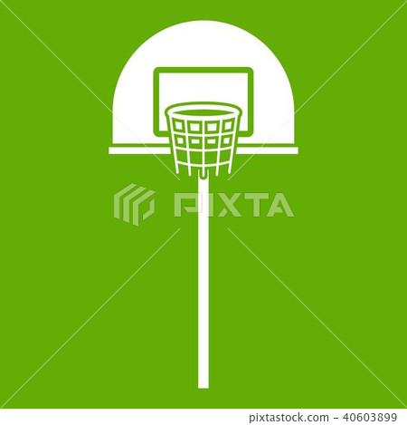Street basketball hoop icon green Street basketball hoop icon green 40603899