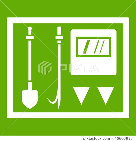 Fire shield icon green Fire shield icon green 40603953