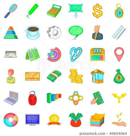 Entrepreneurship icons set, cartoon style Entrepreneurship icons set, cartoon style 40604064