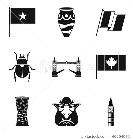 World country icons set, simple style World country icons set, simple style 40604073
