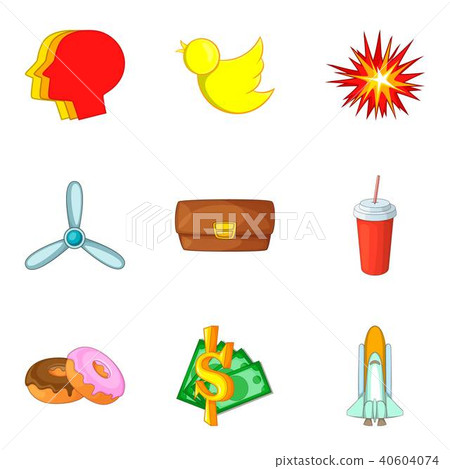 Moviemaking icons set, cartoon style 40604074