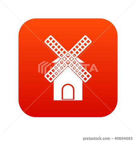 Mill icon digital red Mill icon digital red 40604085