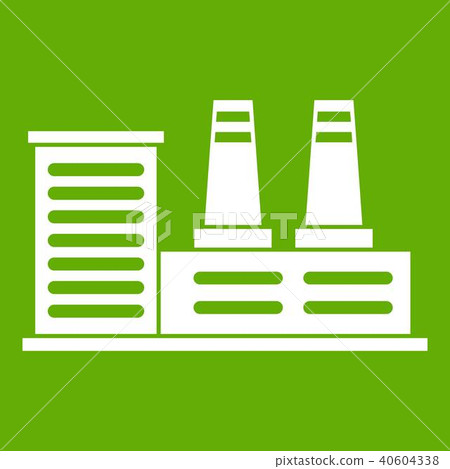 Power plant icon green 40604338