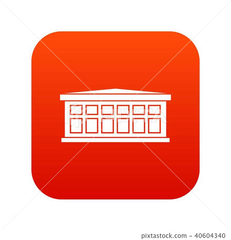 Building icon digital red-插圖素材 [40604340] - PIXTA圖庫