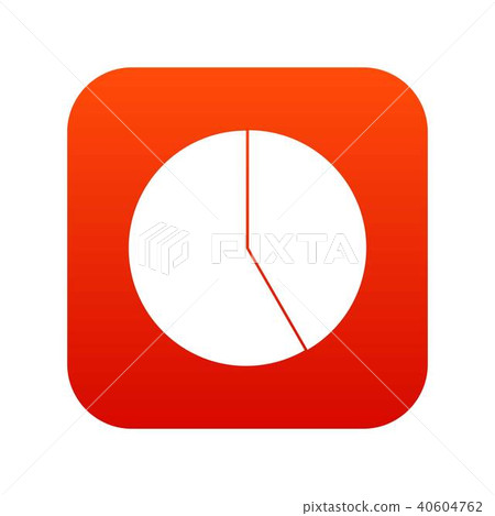 Abstract pie chart for business icon digital red Abstract pie chart for business icon digital red 40604762