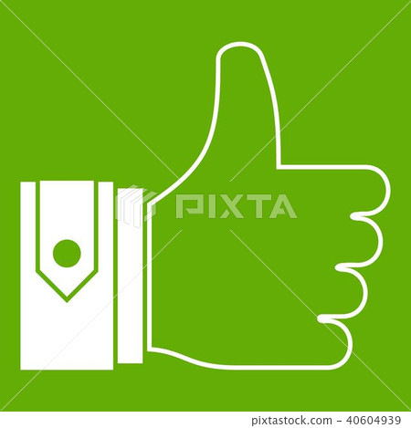 Thumbs up icon green 40604939