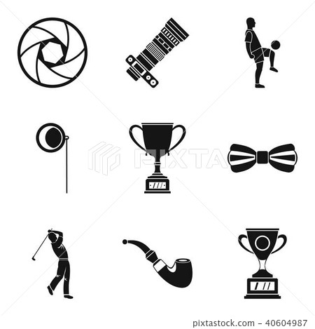 Snapshot icons set, simple style 40604987