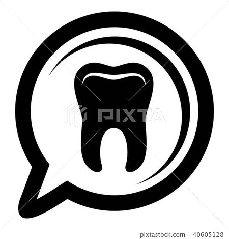 Explore tooth icon, simple style 40605128