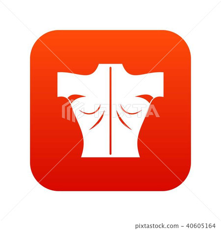 Human back icon digital red 40605164