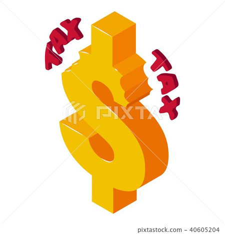 Tax payment icon, isometric style 40605204