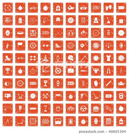 100 stopwatch icons set grunge orange 100 stopwatch icons set grunge orange 40605304