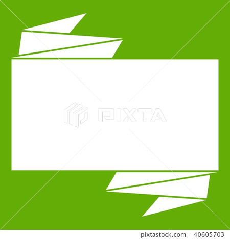 Black banner icon green 40605703